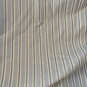 Ralph Lauren Blue & White Striped 100% Cotton Queen Flat Sheet